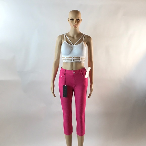 FUCHSIA COLORED JEGGINGS COLOR MAY VARY PRICE FIRM - Picture 2 of 8